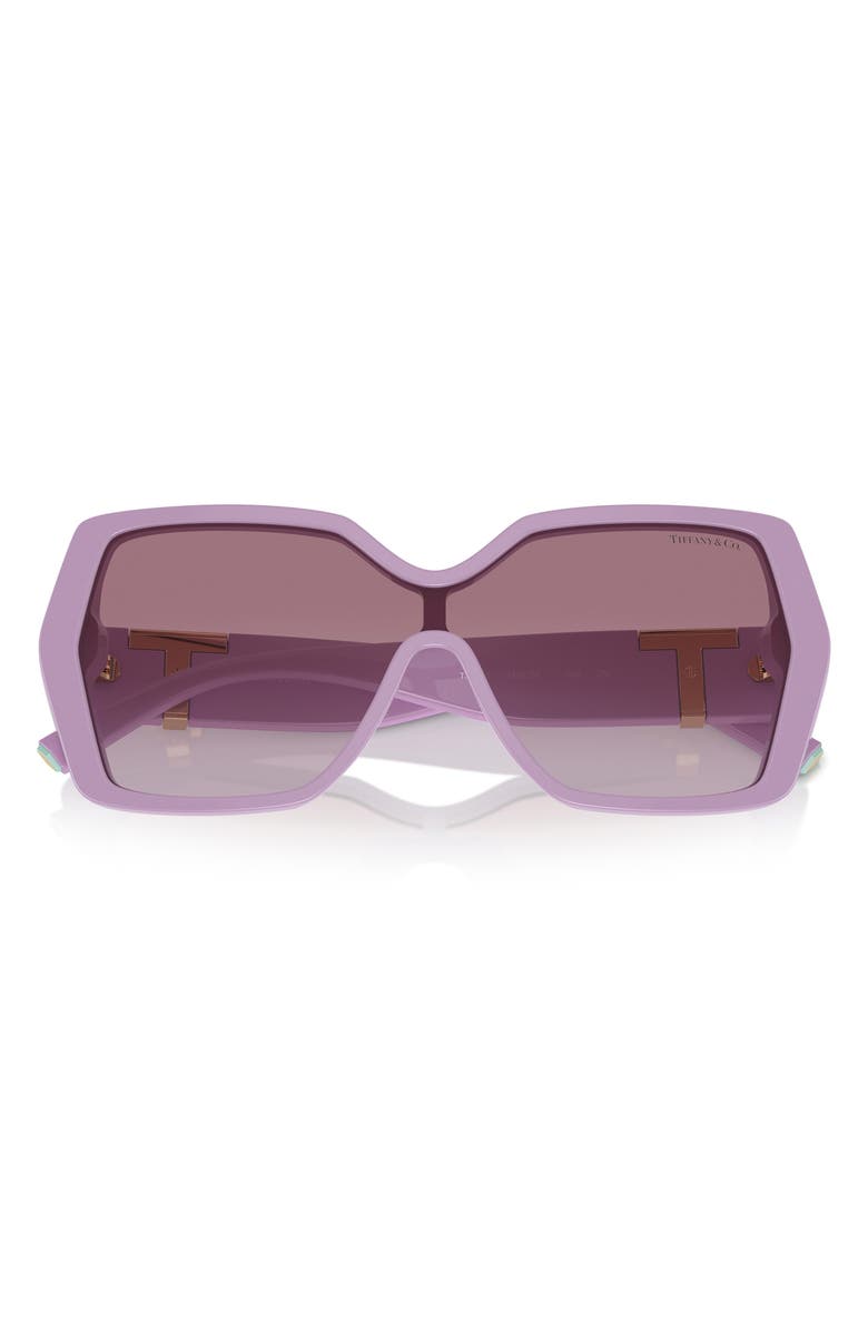 Tiffany & Co. 129mm Gradient Pillow Sunglasses, Alternate, color, Violet
