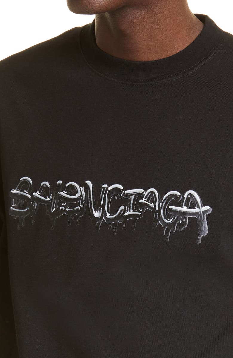 Balenciaga Balenicaga Graffiti Logo Graphic Tee, Alternate, color,
