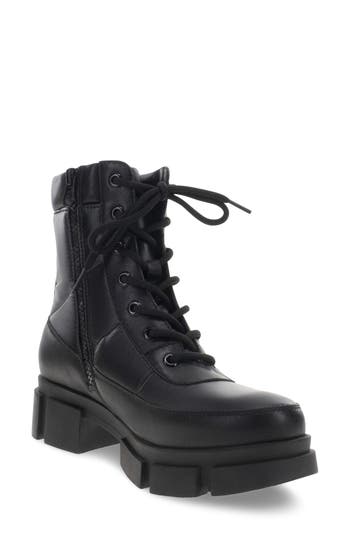 Chooka Ashford Quilted Lace Up Boot In Black