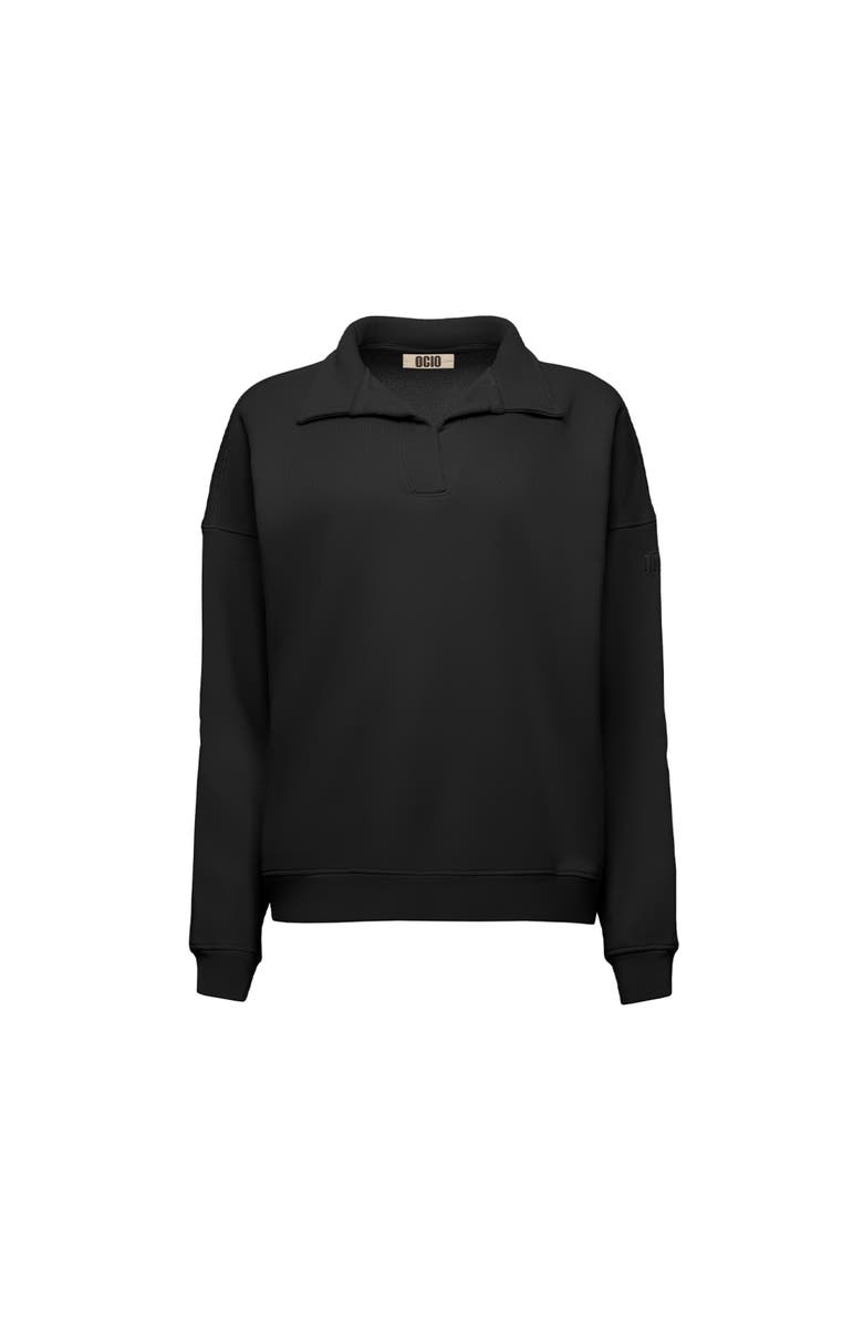 Ocio Organic Cotton Teddy Polo Crew, Alternate, color, 
