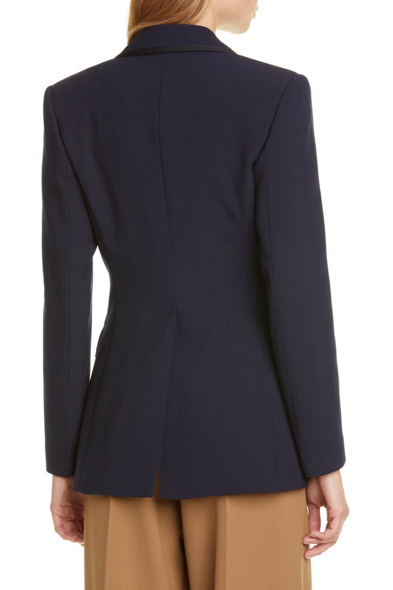 Crest Embroidered School Blazer, Alternate, color, DEEP WELL