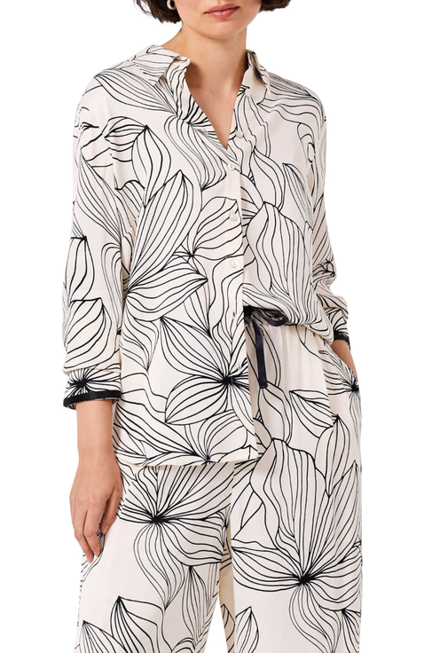 Floral Print Satin Shirt