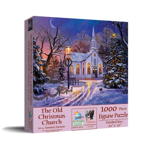 The Old Christmas Church 1000 piece Jigsaw Puzzle for Adults