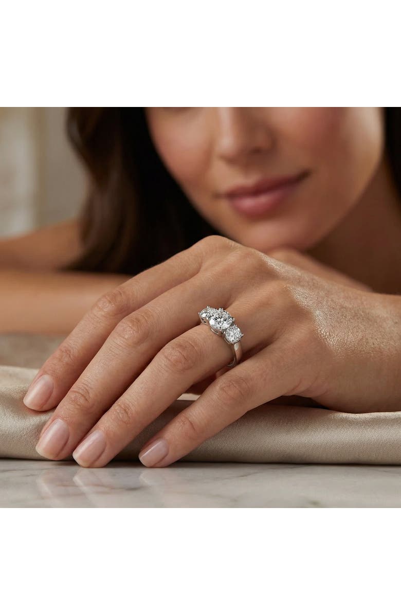 Bliss Diamond 1 3/8ct Three Stone Lab Grown Diamond Engagement Ring 14K Gold, Alternate, color, 14K White Gold