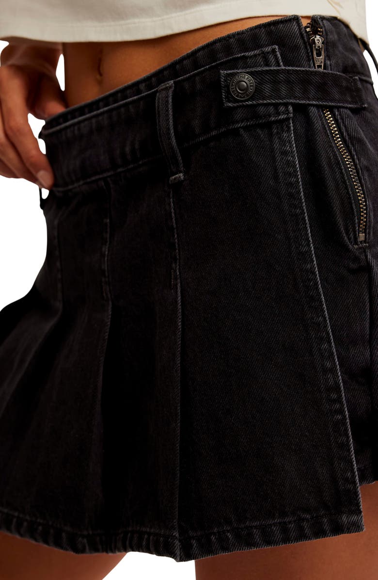 Free People Stephie Cotton Faux Wrap Skort, Alternate, color, In The City