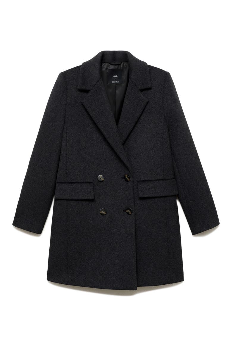 Double Breasted Coat, Alternate, color, GREY