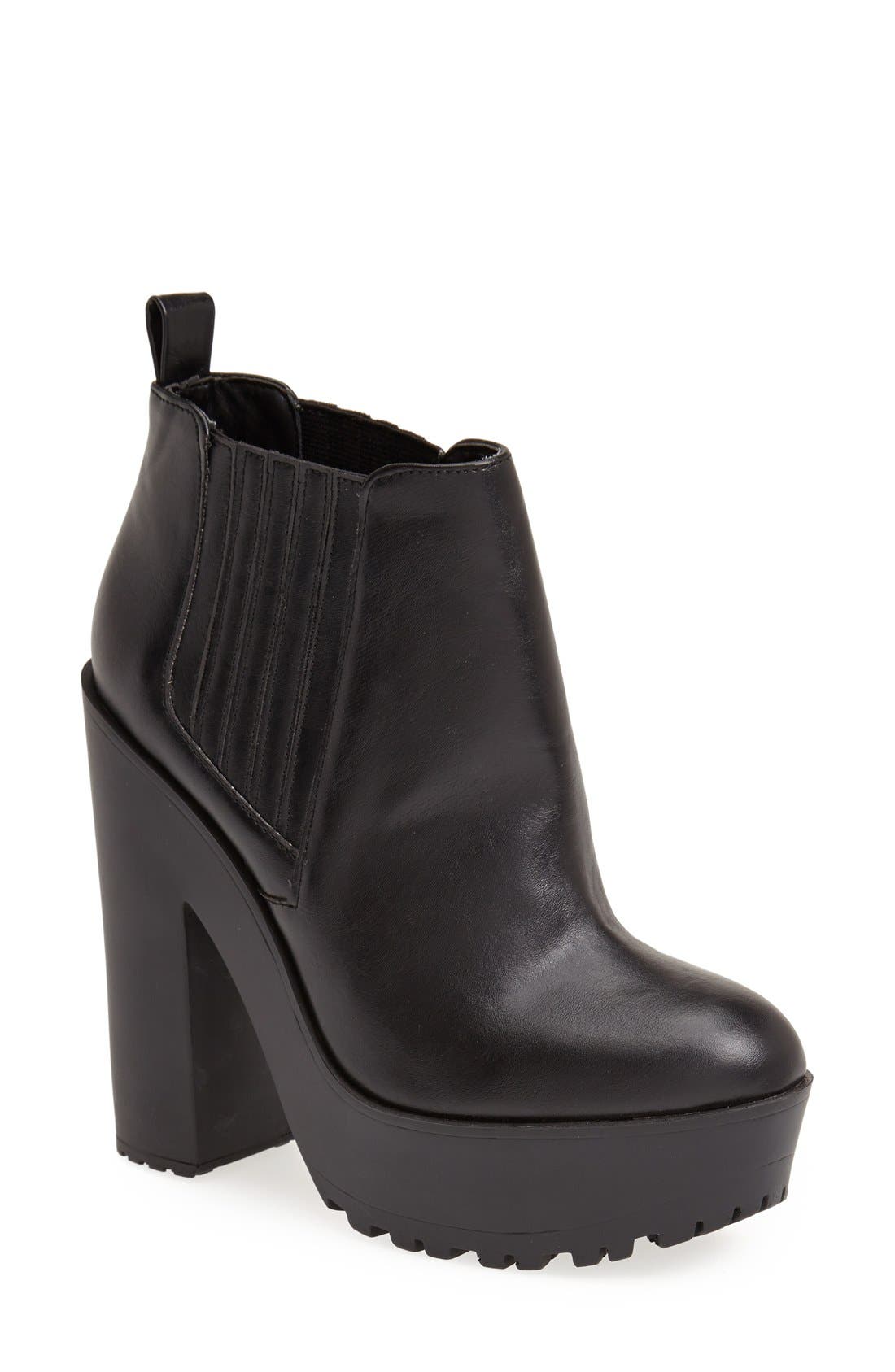 KENDALL + KYLIE Madden Girl 'Chicc' Platform Bootie, Main, color, BLACK