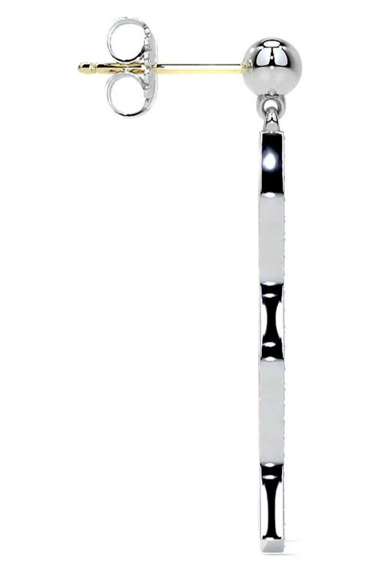 Caviar Spark Diamond Wave Drop Earrings, Alternate, color, SILVER