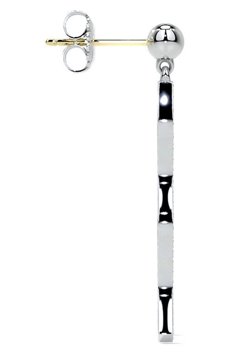 LAGOS Caviar Spark Diamond Wave Drop Earrings, Alternate, color, Silver