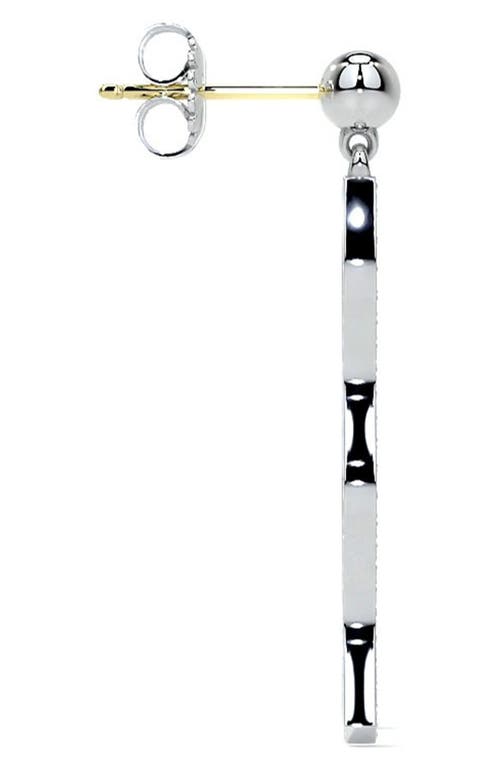 Lagos Caviar Spark Diamond Wave Drop Earrings In Silver
