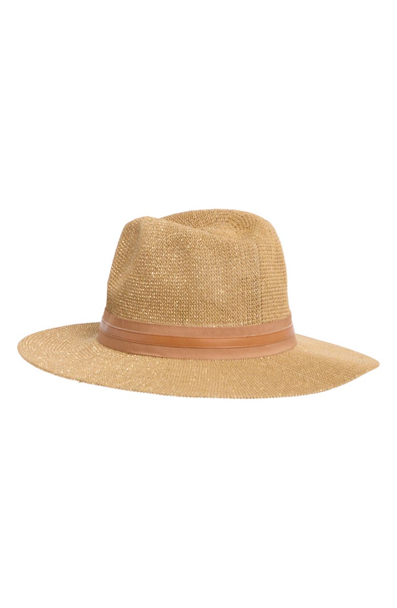 Vince Camuto Shine Packable Panama Hat, Alternate, color,