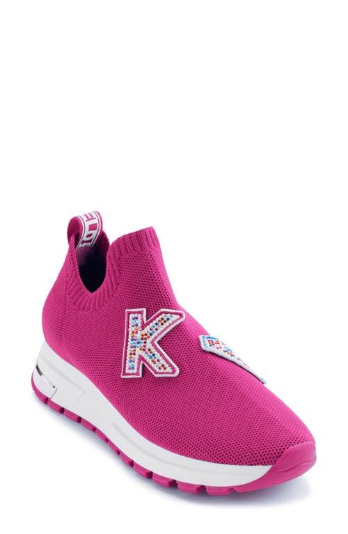 Shop Karl Lagerfeld Mirren Slip-on Wedge Sneaker In Fuchsia