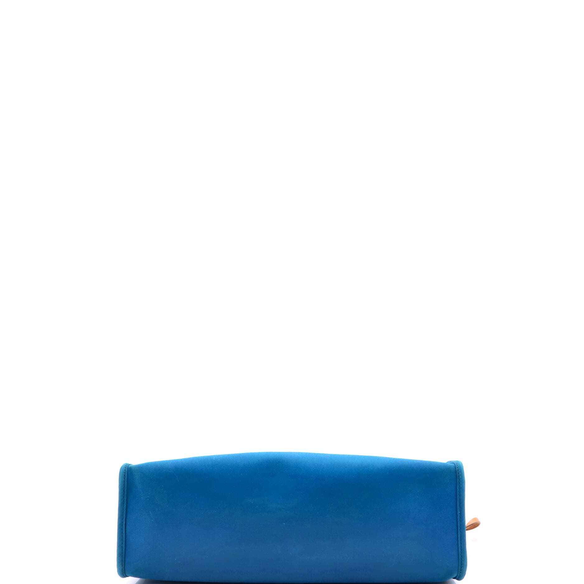 Pre-Owned Hermes Herbag Zip Leather and Toile 31, Alternate, color, Bleu Izmir