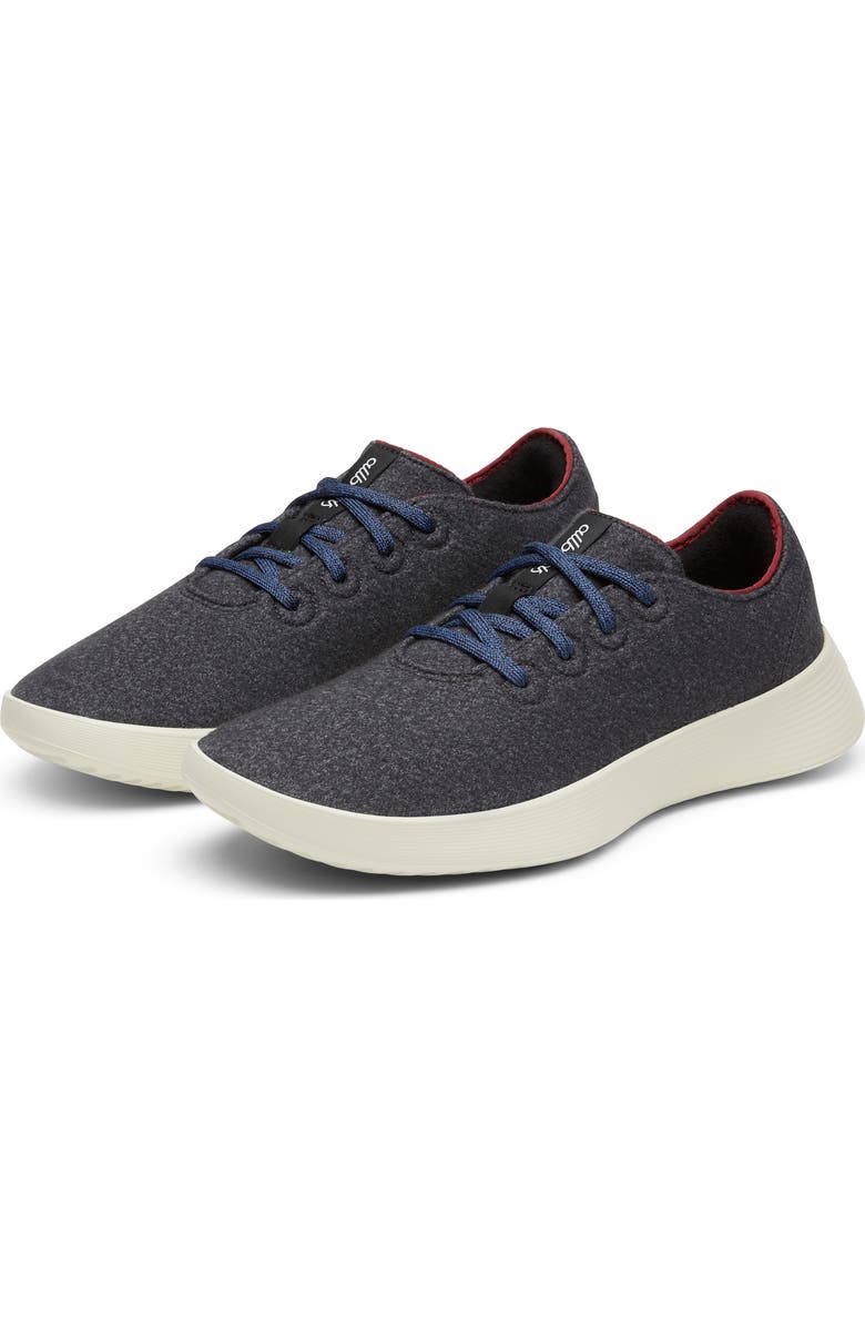 Allbirds Wool Runner Go Sneaker, Alternate, color, Dark Grey/ Thunder Red