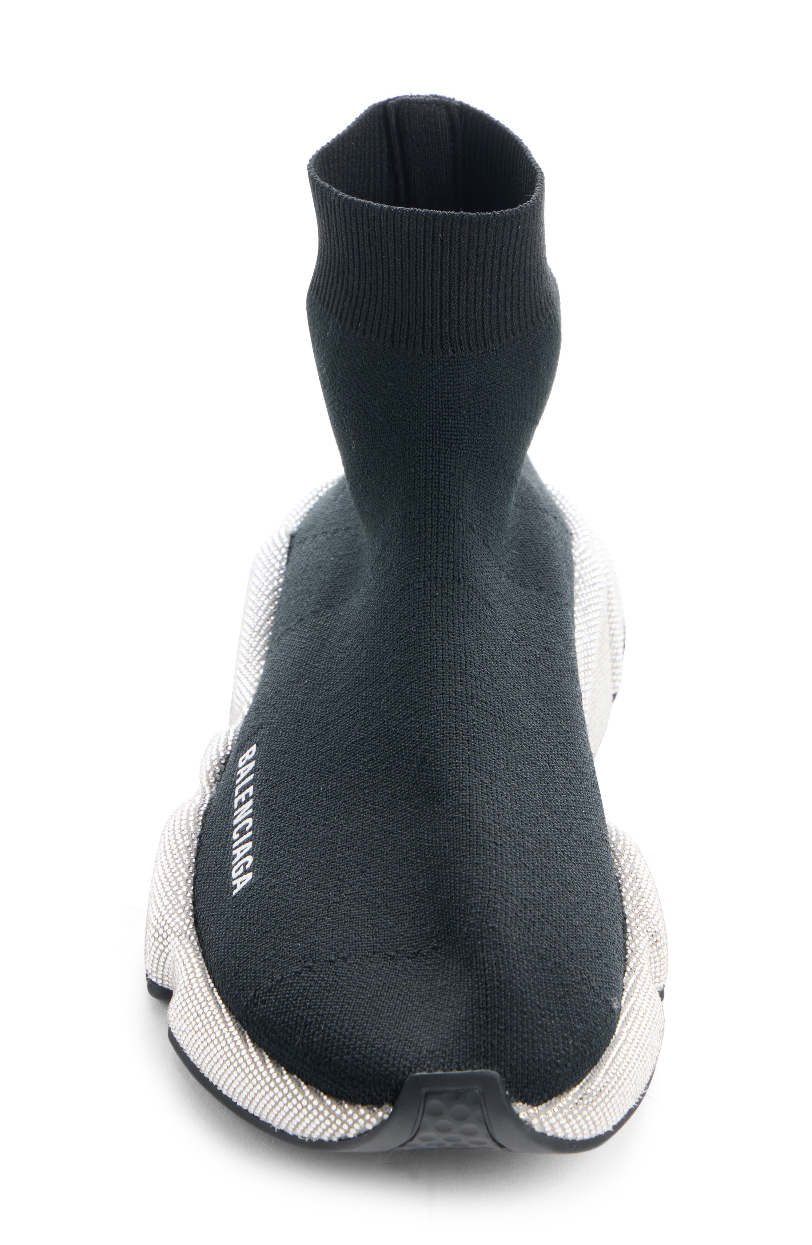 Balenciaga Strass Speed 2.0 Sneaker, Alternate, color, Black/ Crystal