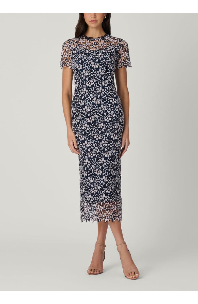 Shoshanna Kiriya Teresina Lace Dress, Main, color, Navy/Blush