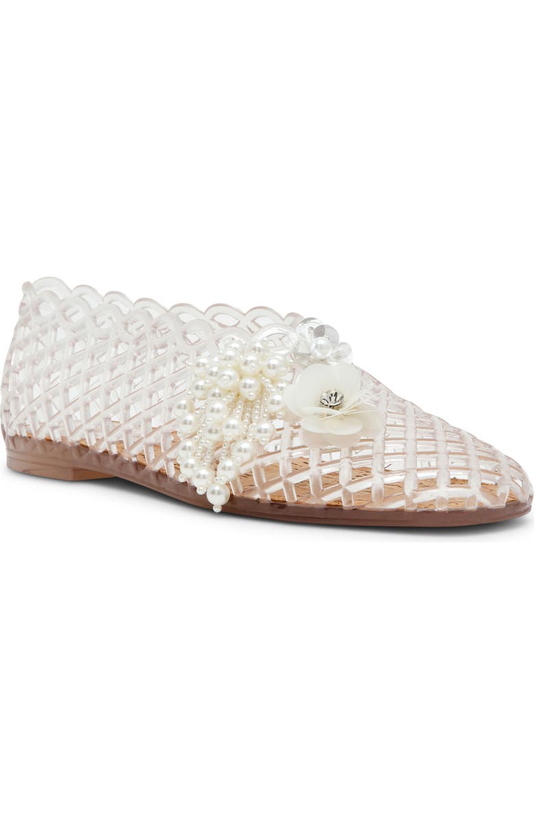 Steve Madden Grove Charm Jelly Flats, Main, color, Clear