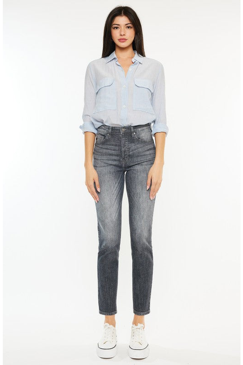 Taryn High Rise Cigarette Leg Jeans, Main, color, Gray