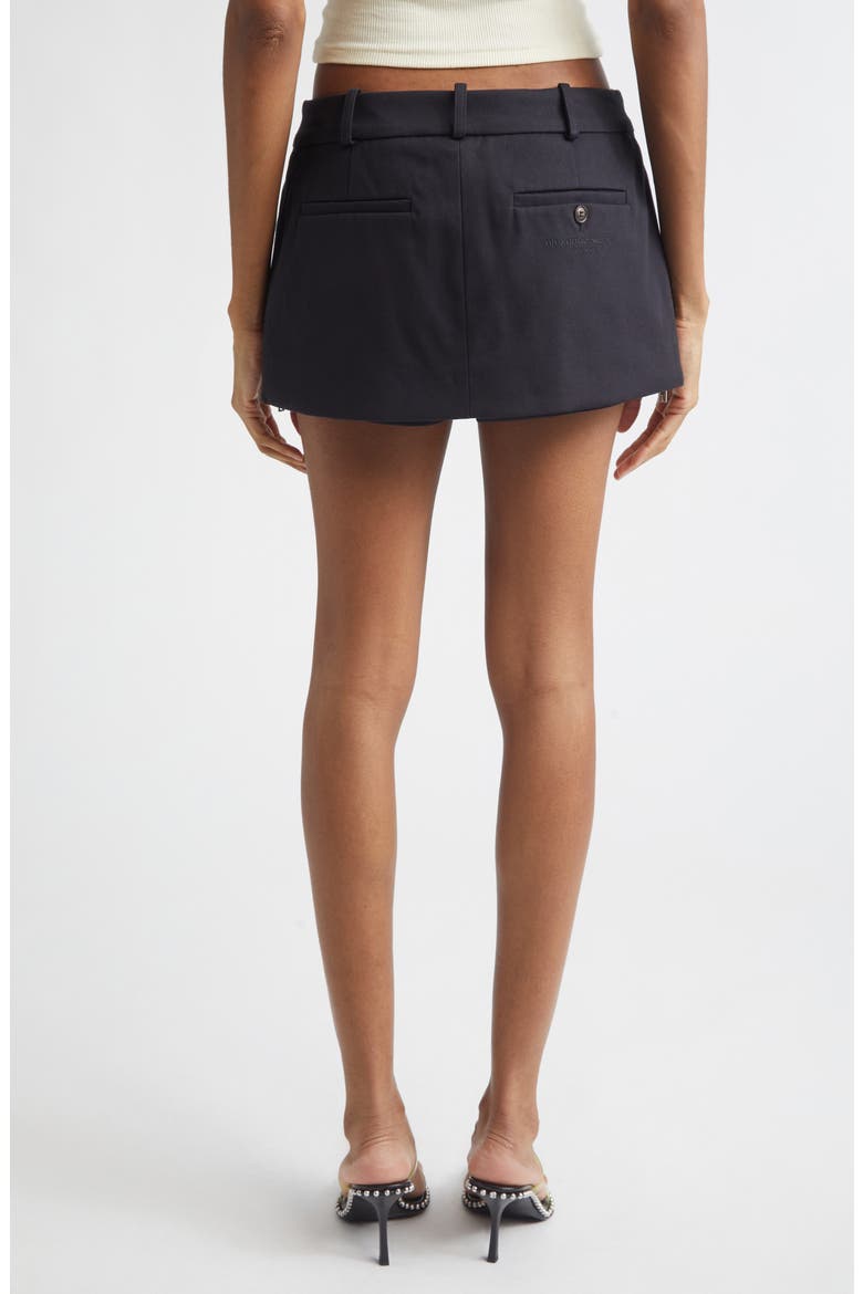 Mid Rise Cotton Miniskort, Alternate, color, BLACK