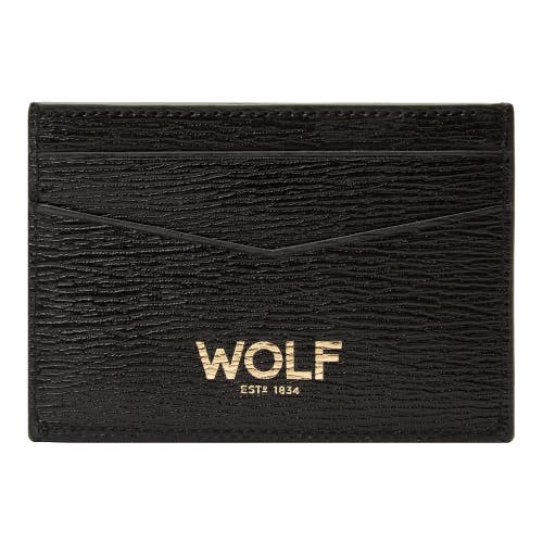 Wolf W Cardholder In Black