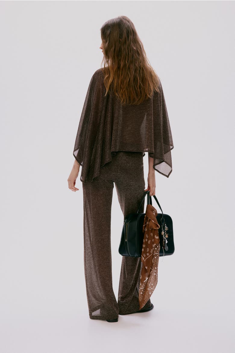 Glittery Trousers, Alternate, color, Dark brown