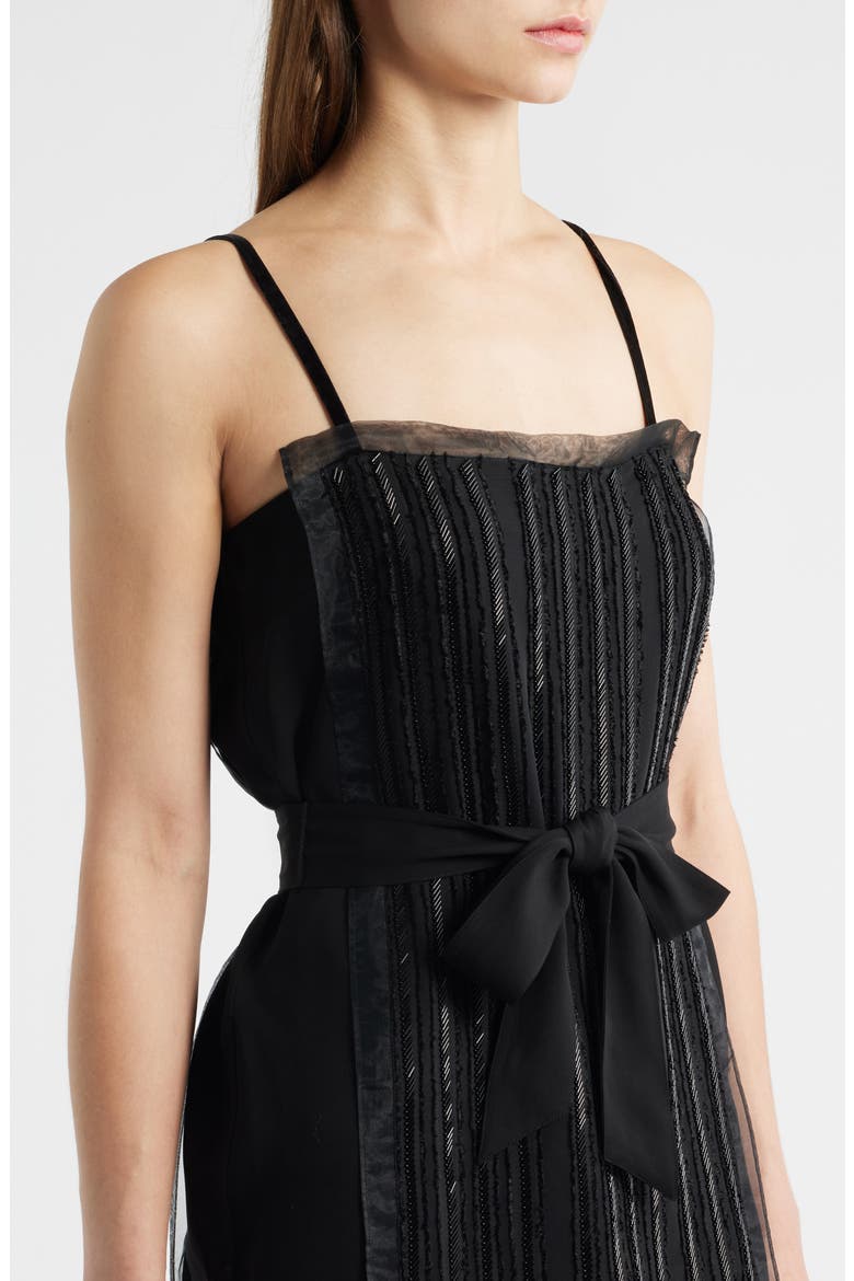 Digada Beaded Sleeveless Minidress, Alternate, color, BLACK