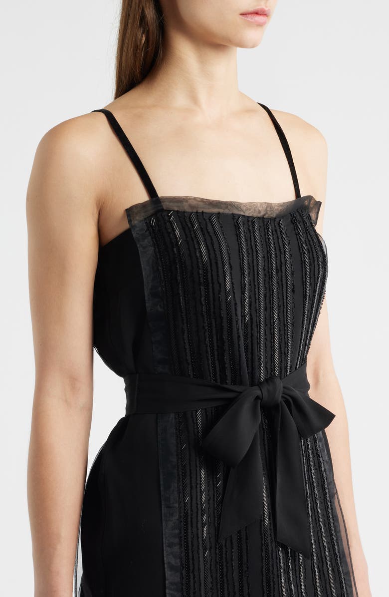 BOSS Digada Beaded Sleeveless Minidress, Alternate, color, Black