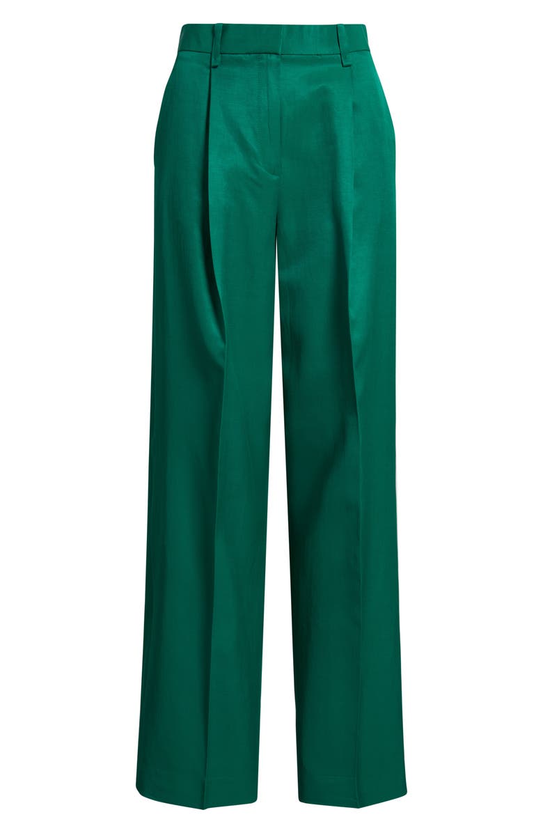MANGO Otero Pleated Pants, Alternate, color, Green