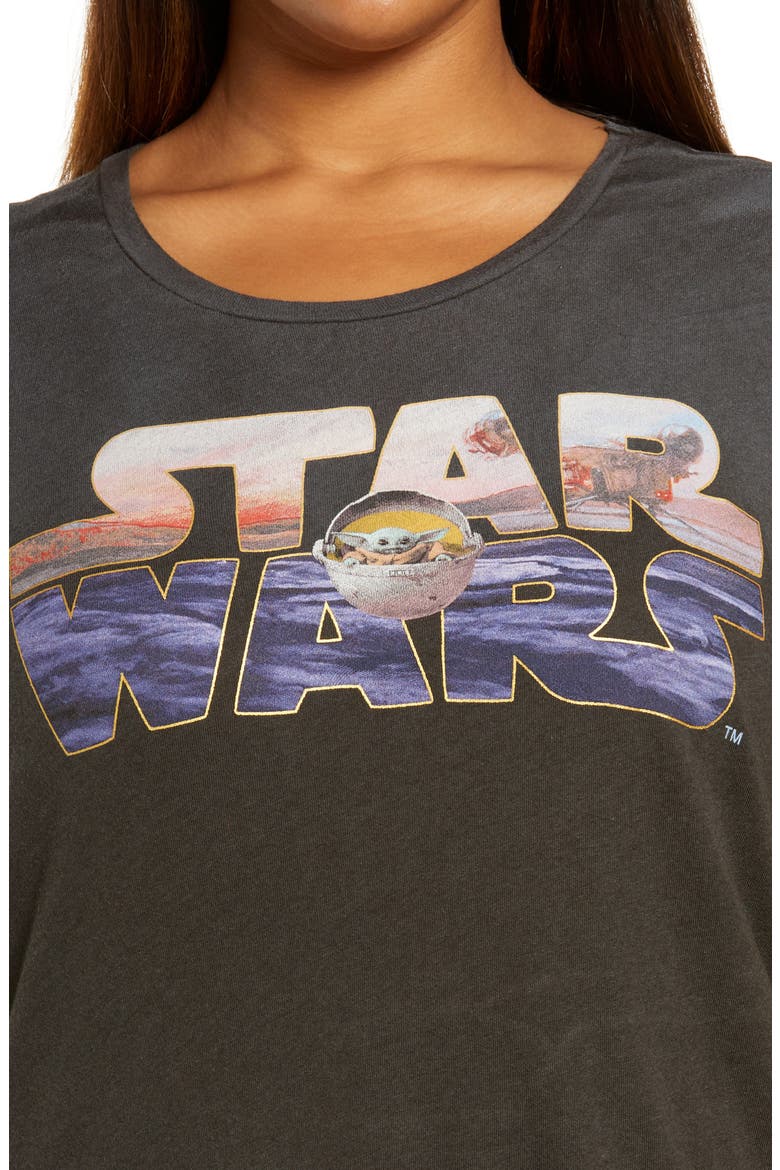 Star Wars™ Mandalorian Graphic Tee, Alternate, color, FADED BLACK