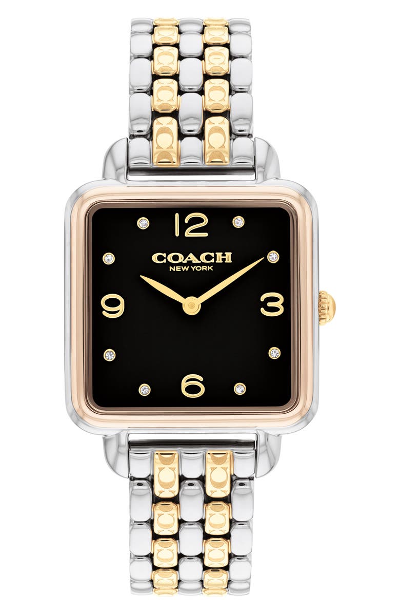COACH Cass Bracelet Watch, 28mm, Main, color, Black