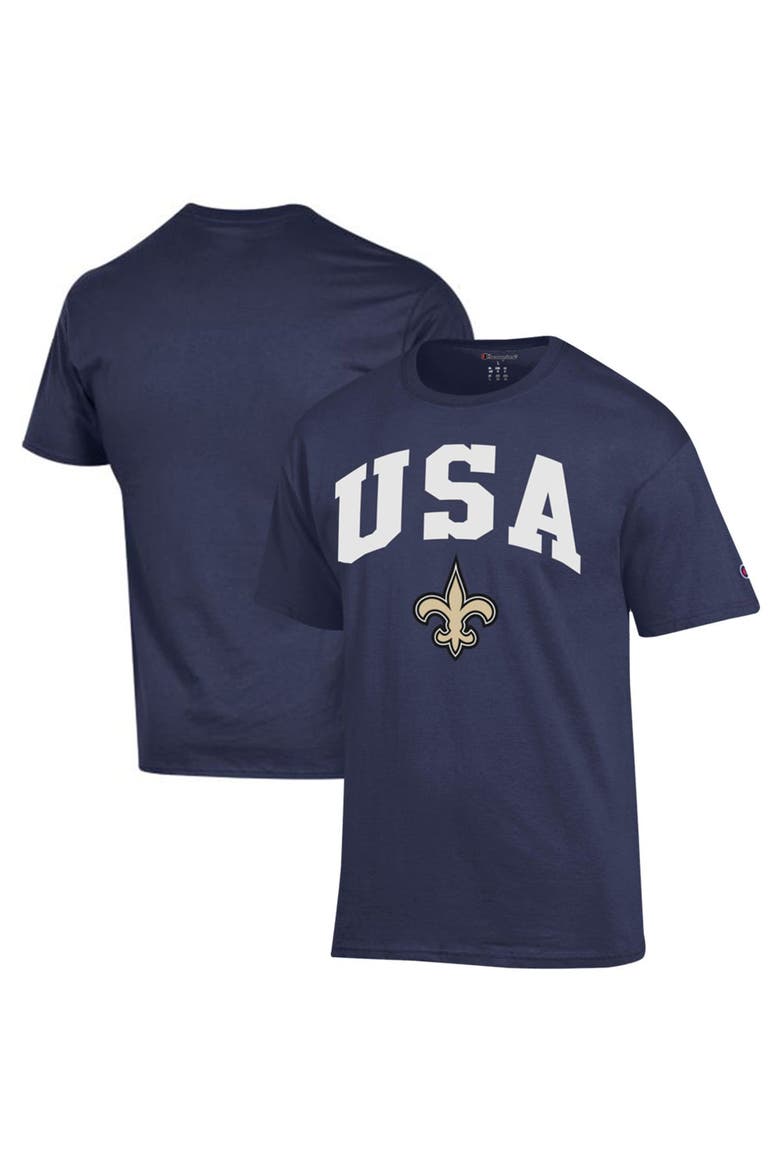 Men's Champion Navy New Orleans Saints Americana T-Shirt, Main, color, Navy