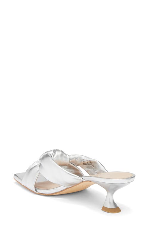 Stuart Weitzman Playa 50 Knot Kitten Heel Sandal In Metallic
