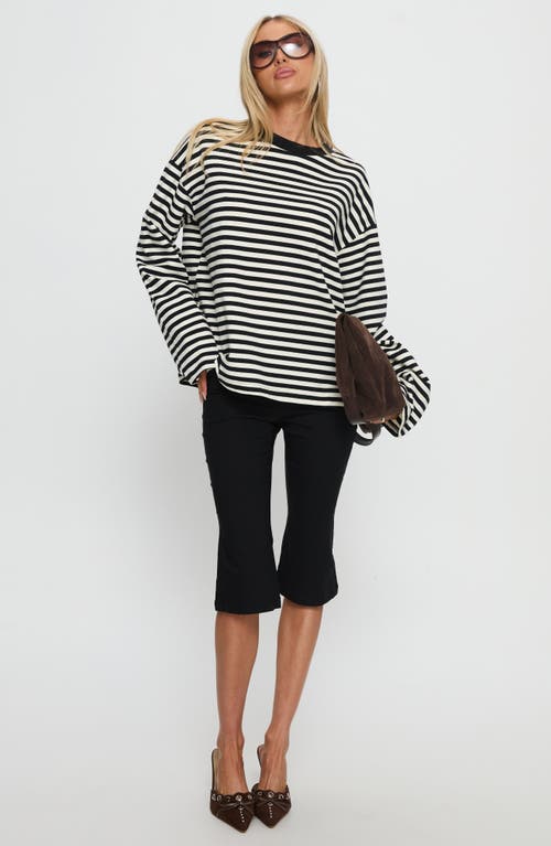 Princess Polly Settle Down Stripe Oversize T-shirt In Multi