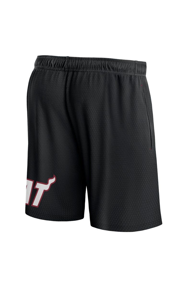 FANATICS Men's Fanatics Branded Black Miami Heat Free Throw Mesh Shorts, Alternate, color, Black