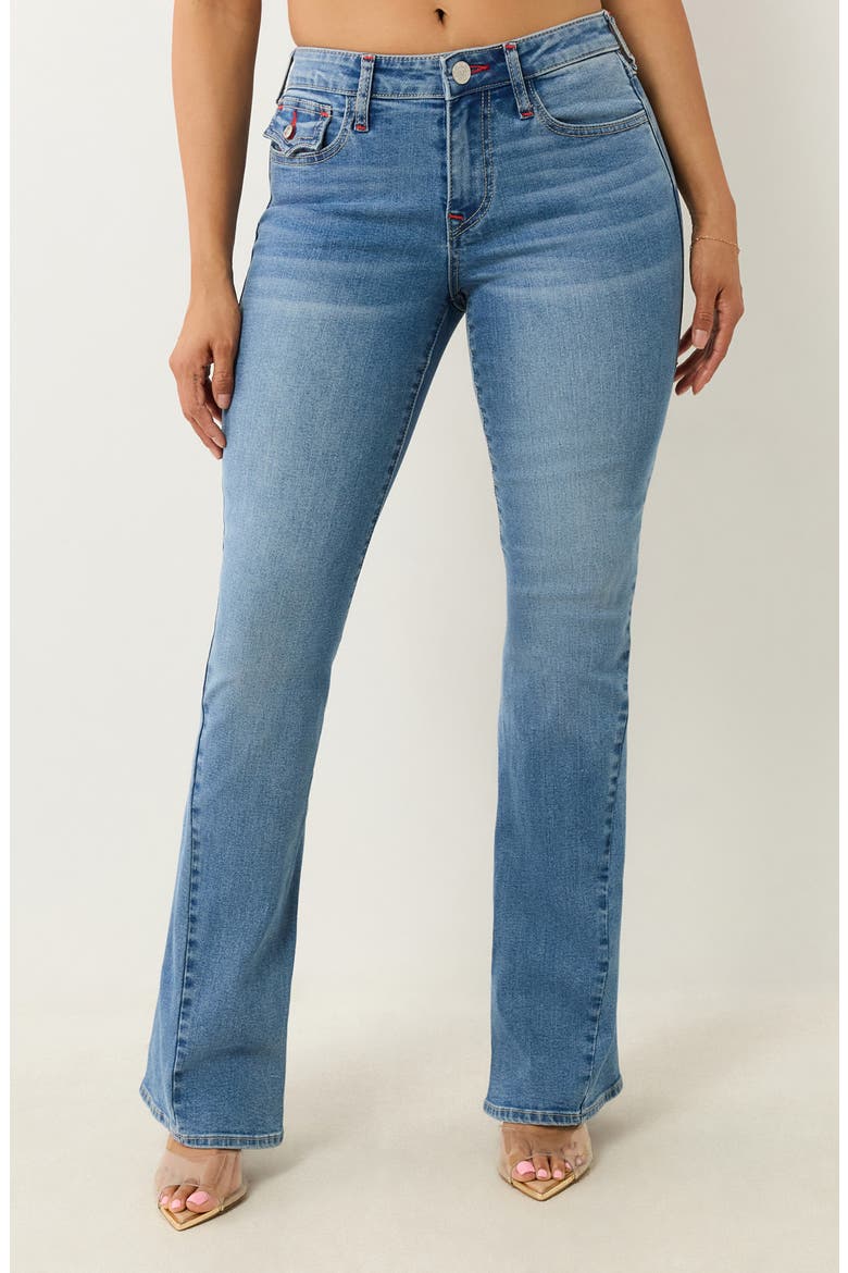 Joey Flap Pocket Flare Leg Jeans, Main, color, MEDIUM FRESH WASH