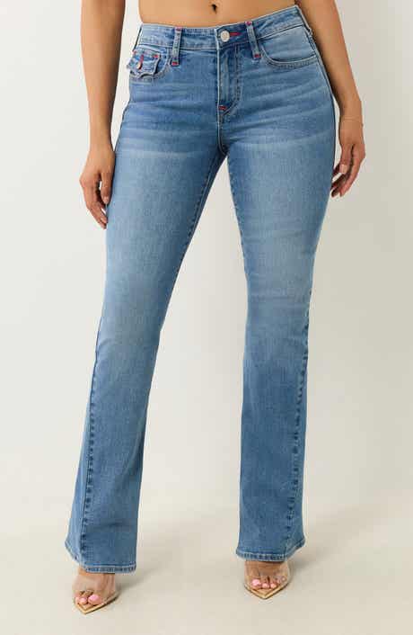 True Religion Joey Flap Pocket Flare Leg Jeans