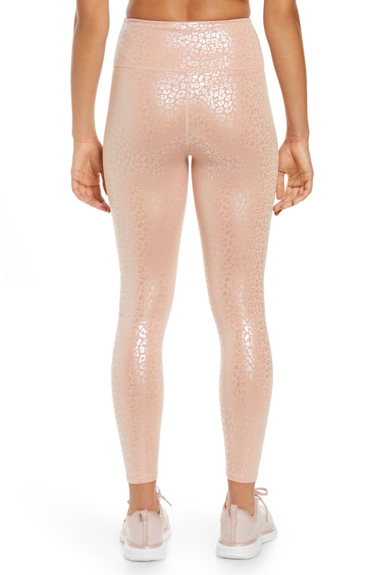Active Iridescent High Waist Leggings, Alternate, color, BLUSH