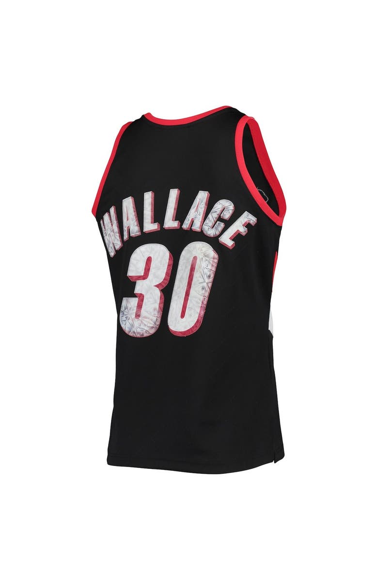 Mitchell & Ness Men's Mitchell & Ness Rasheed Wallace Black Portland Trail Blazers 1999/00 Hardwood Classics NBA 75th Anniversary Diamond Swingman Jersey, Alternate, color,