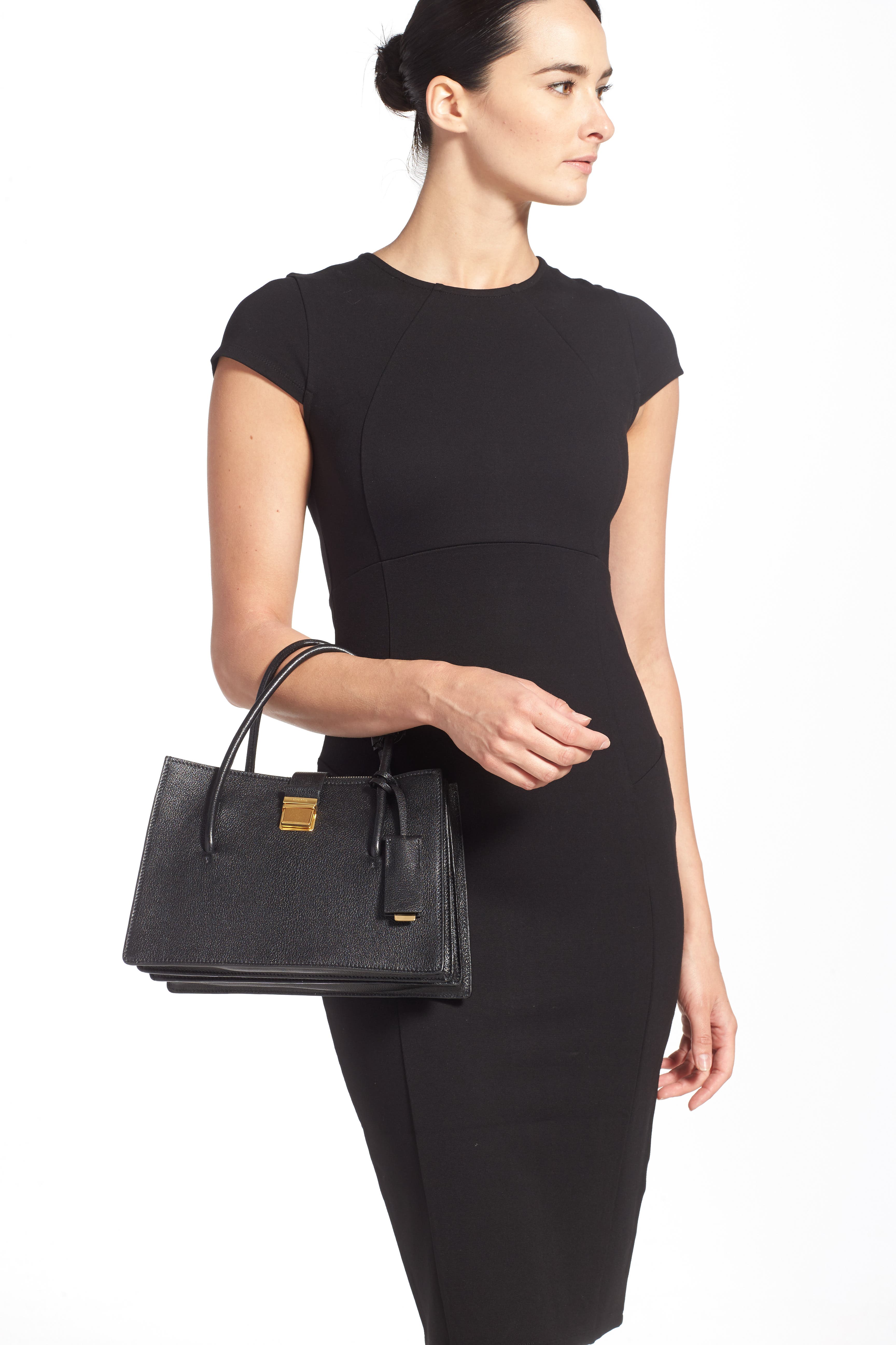 Miu Miu 'Small Madras' Goatskin Leather Satchel, Alternate, color, 