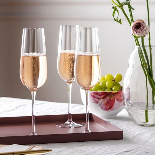 Villeroy & Boch Rose Garden Flute Set Of 4 In Clear