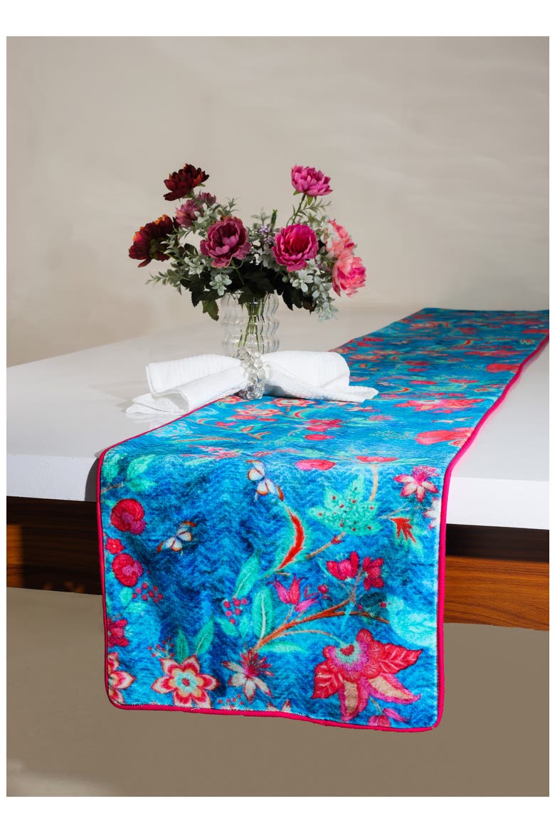 Print Velvet Table Runner, Alternate, color, BLUE