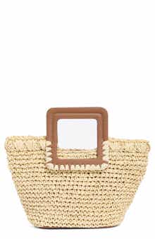 Straw Top Handle Bag