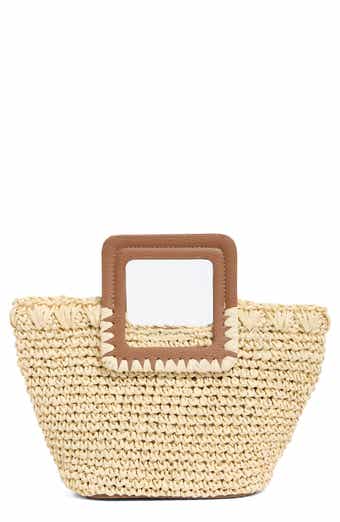 Straw Top Handle Bag
