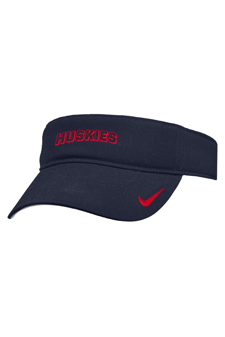 Men's Nike Navy UConn Huskies 2025 On-Field Ace Performance Adjustable Visor, Main, color, Navy