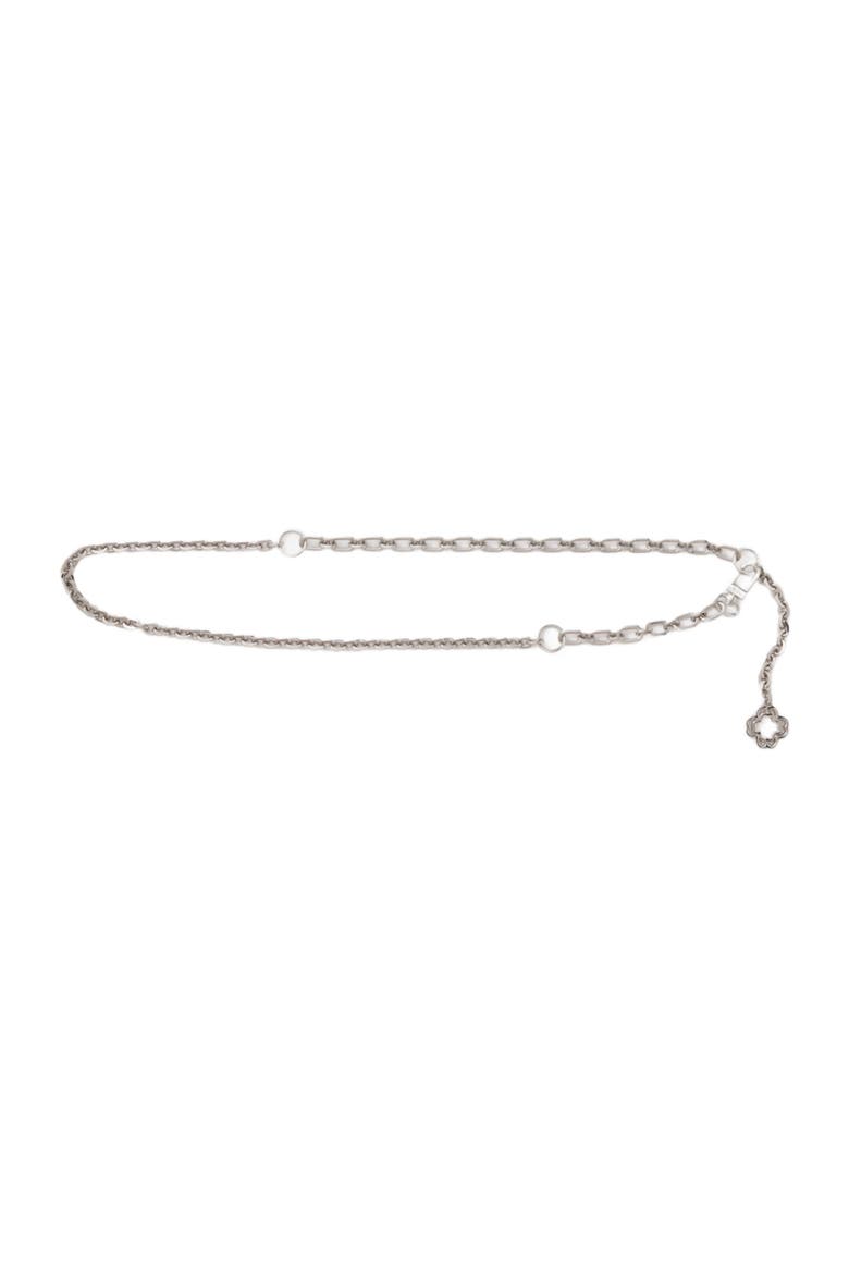 Clover logo chain belt, Main, color, Silver