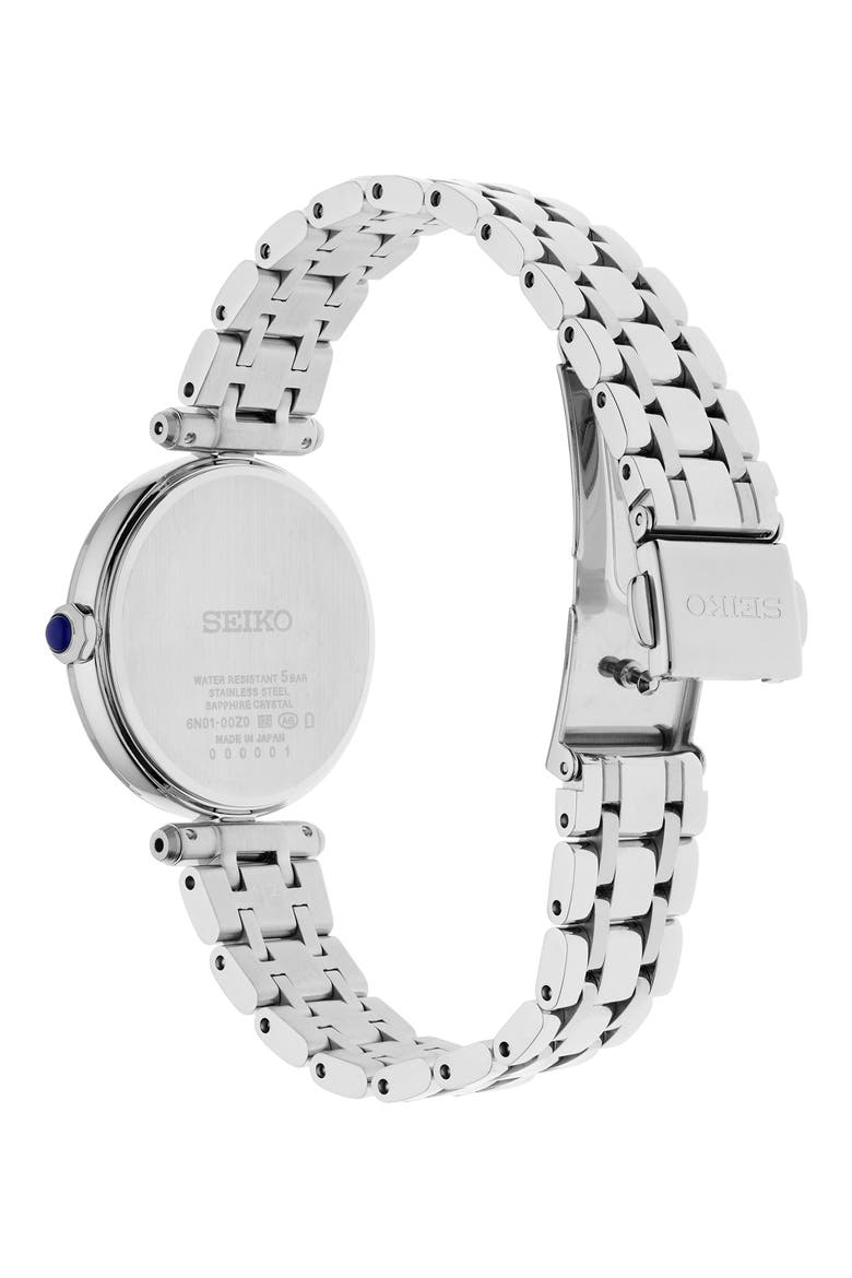 Diamond Mother-of-Pearl Bracelet Watch, Alternate, color, SILVER