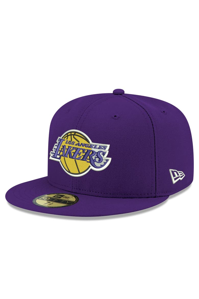 Men's New Era  Purple Los Angeles Lakers Team 59FIFTY Fitted Hat, Main, color, Purple