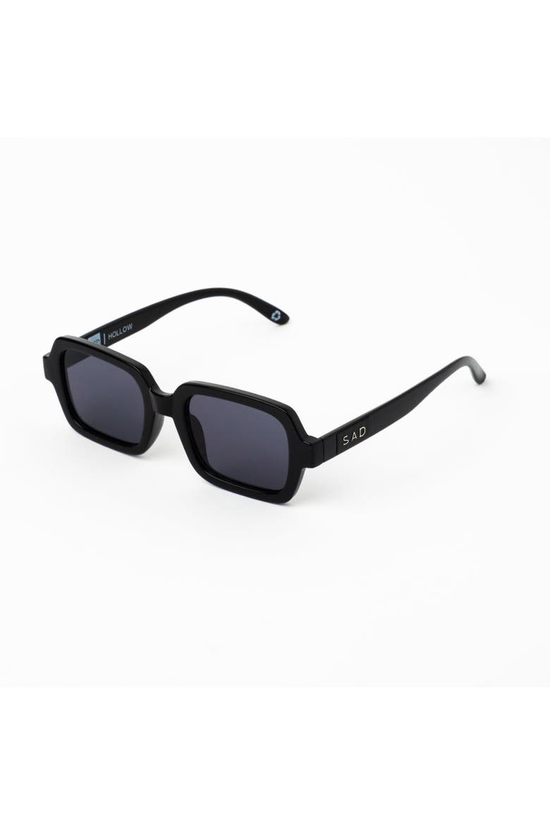 Hollow Sunglasses, Alternate, color, Gloss Black
