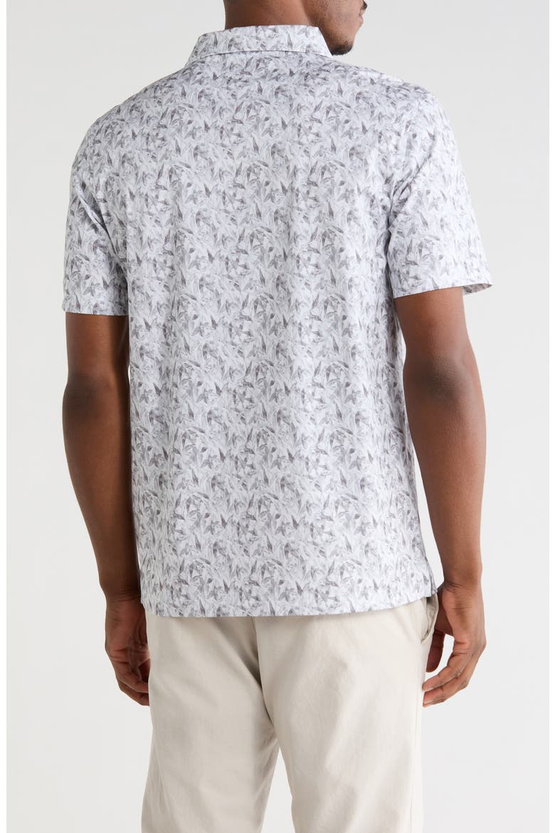 Short Sleeve Knit Polo, Alternate, color, PLATINUM