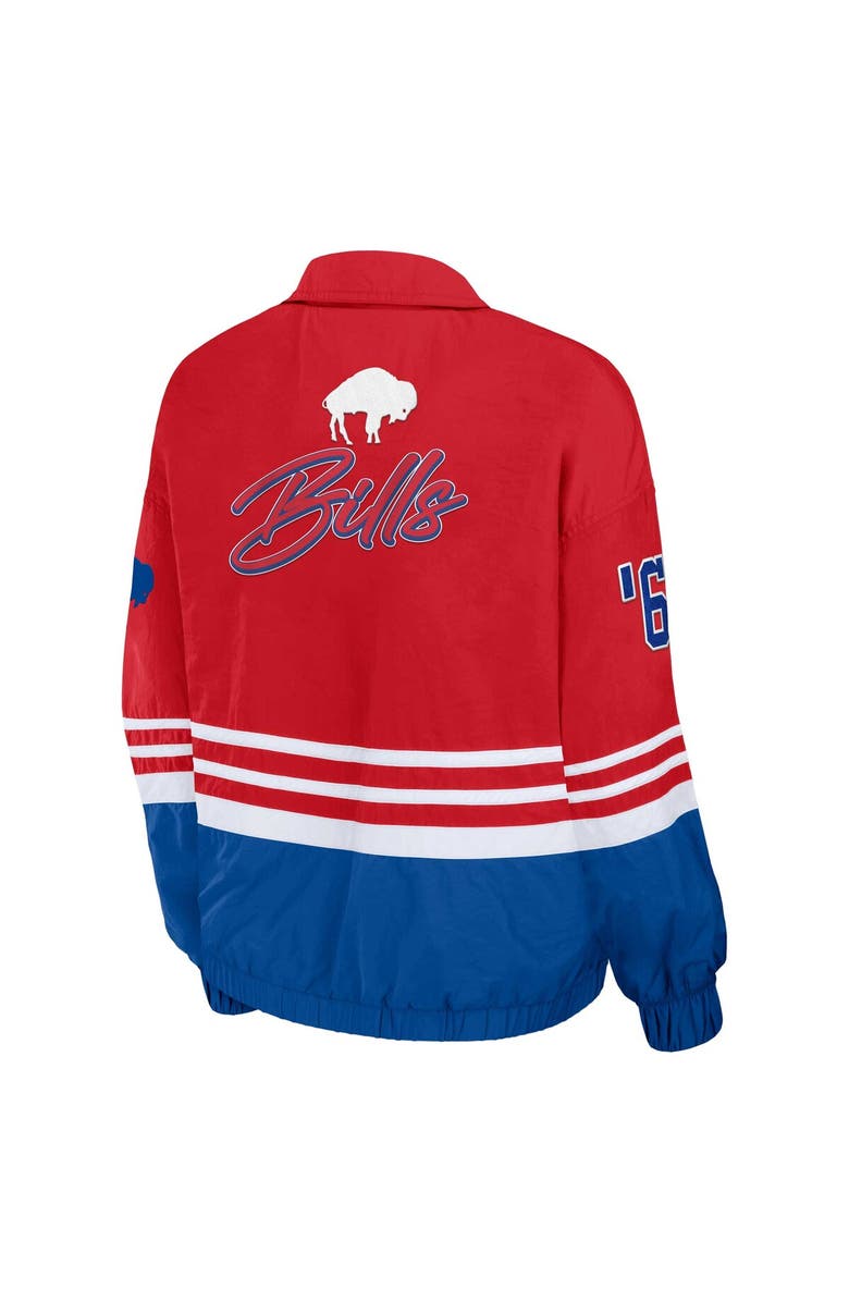 WEAR by Erin Andrews Women's WEAR by Erin Andrews Red Buffalo Bills Vintage Throwback Windbreaker Full-Zip Jacket, Alternate, color, Red